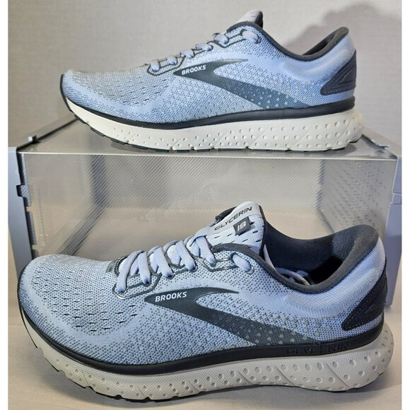 Brooks Men's Glycerin 18 Cur Rex High Profile RunPro Gray/Blue Sneakers Sz. 8.5B - Picture 1 of 16